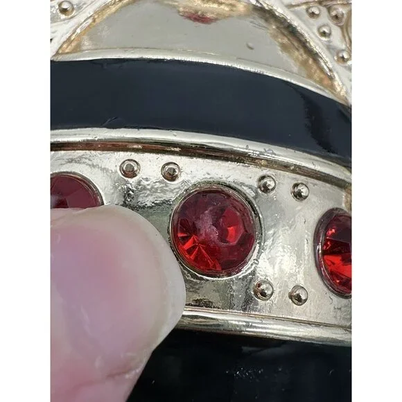 Bumble Bee Purse Shoulder Bag Green Queen Embellished Faux Pearl Rhinestone - Picture 9 of 12